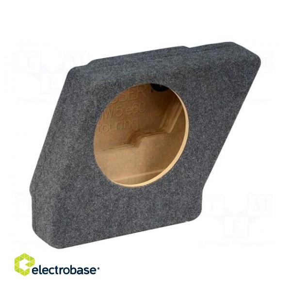 Car loudspeaker enclosure | MDF | gray melange | textil | 250mm | BMW image 1