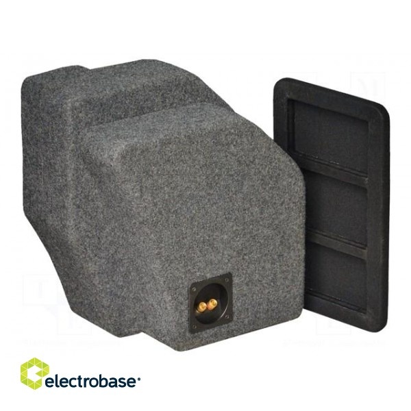 Car loudspeaker enclosure | MDF | gray melange | textil | 250mm | Audi image 2