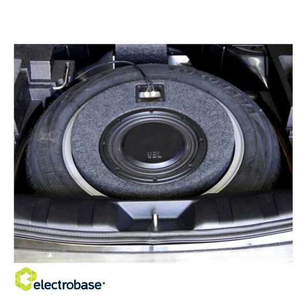 Car loudspeaker enclosure | MDF | gray melange | textil | 15l | 250mm paveikslėlis 3