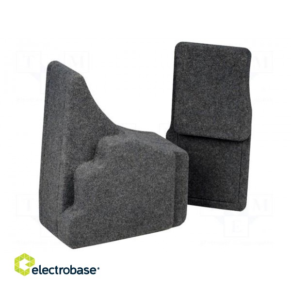 Car loudspeaker enclosure | MDF | gray melange | textil | 15l | 250mm image 2