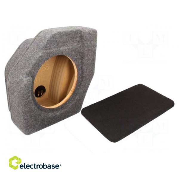Car loudspeaker enclosure | MDF | gray melange | textil | 250mm | Audi image 1