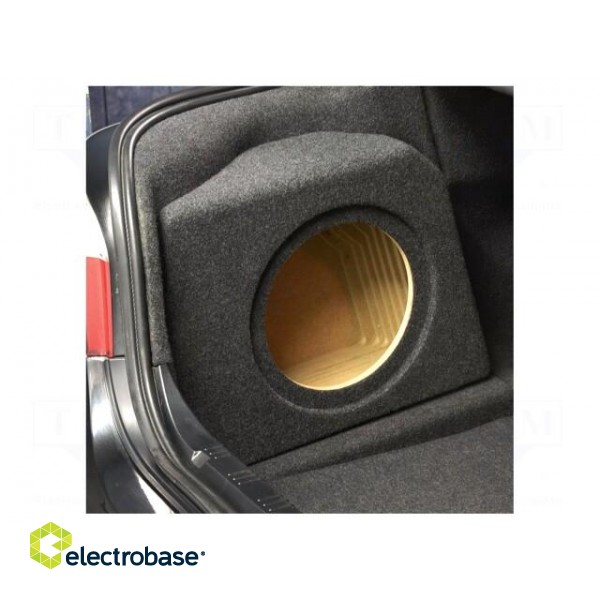 Car loudspeaker enclosure | MDF | gray melange | textil | 17l | 250mm фото 3