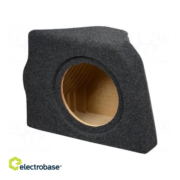 Car loudspeaker enclosure | MDF | gray melange | textil | 17l | 250mm image 1