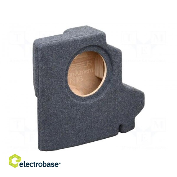 Car loudspeaker enclosure | MDF | gray melange | textil | 200mm | 8l image 1