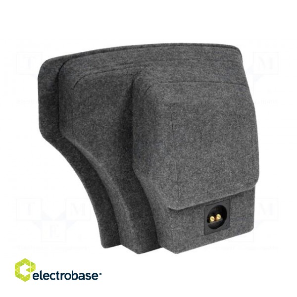 Car loudspeaker enclosure | MDF | gray melange | textil | 22l | 300mm image 2