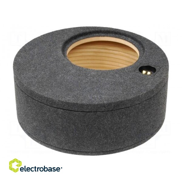 Car loudspeaker enclosure | MDF | gray melange | textil | 38l | 300mm paveikslėlis 2