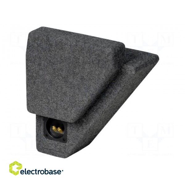 Car loudspeaker enclosure | MDF | gray melange | textil | 8l | 200mm image 2