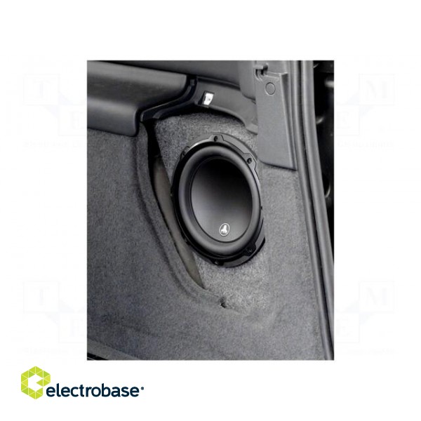 Car loudspeaker enclosure | MDF | gray melange | textil | 8l | 200mm paveikslėlis 3