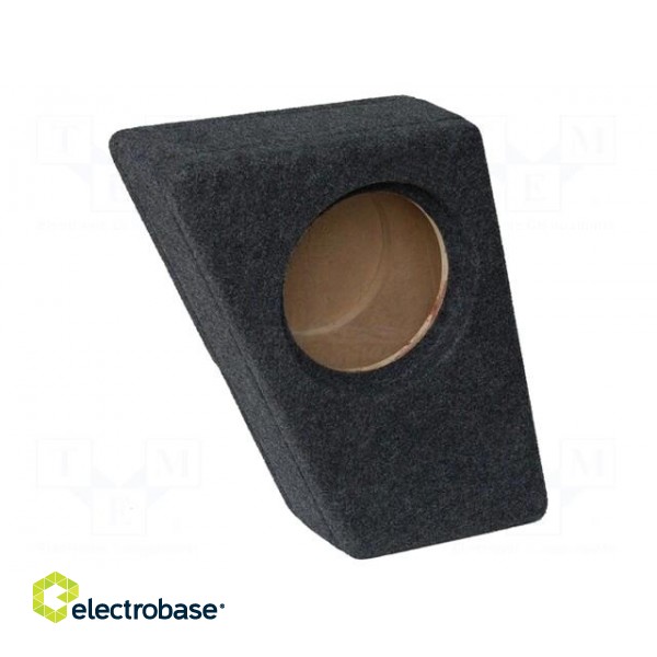 Car loudspeaker enclosure | MDF | gray melange | textil | 8l | 200mm paveikslėlis 1