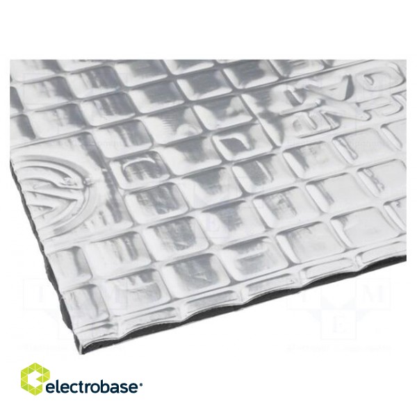 Damping mat | aluminium foil,butyl rubber | 375x250x2mm