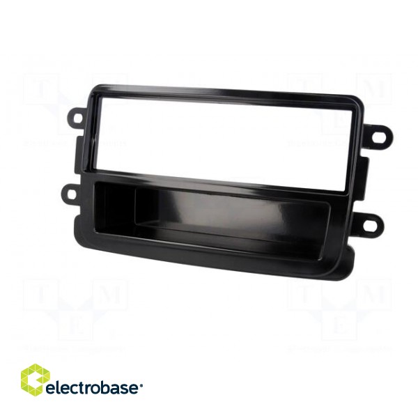 Radio mounting frame | Dacia | 1 DIN | black gloss image 2