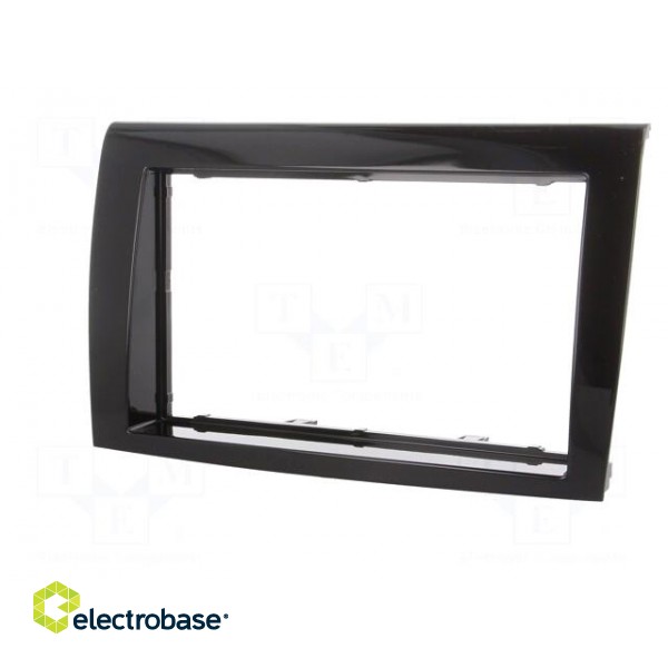 Radio mounting frame | Fiat | 2 DIN | black gloss image 2