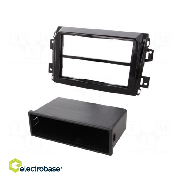 Radio frame | Fiat | 2 DIN | black gloss image 1