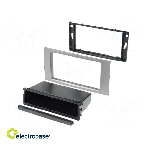 Radio mounting frame | Ford | 2 DIN | silver