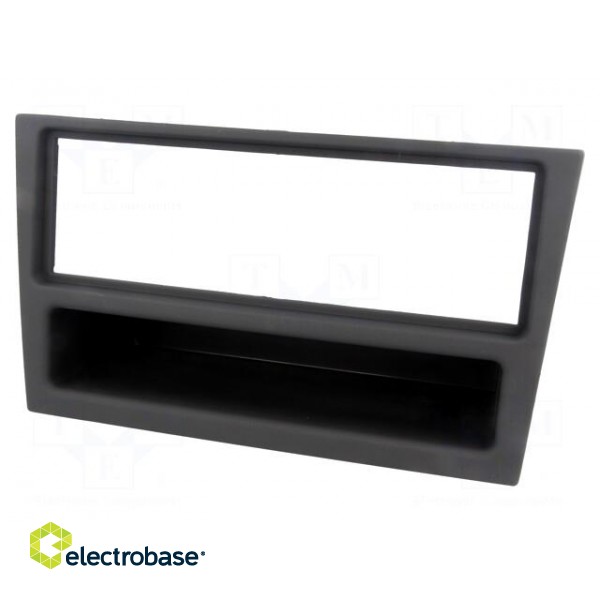 Radio mounting frame | Opel | 1 DIN | charcoal/rubber-touch image 1