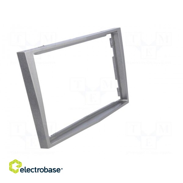 Radio mounting frame | Opel | 2 DIN | silver image 8