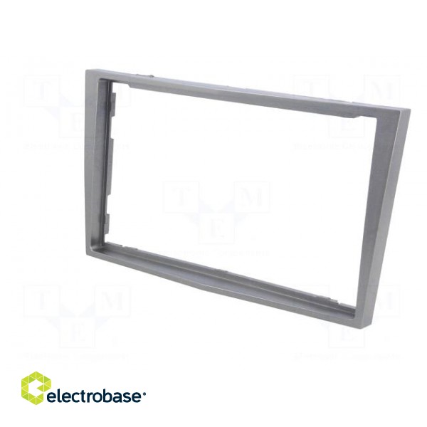 Radio mounting frame | Opel | 2 DIN | silver image 2