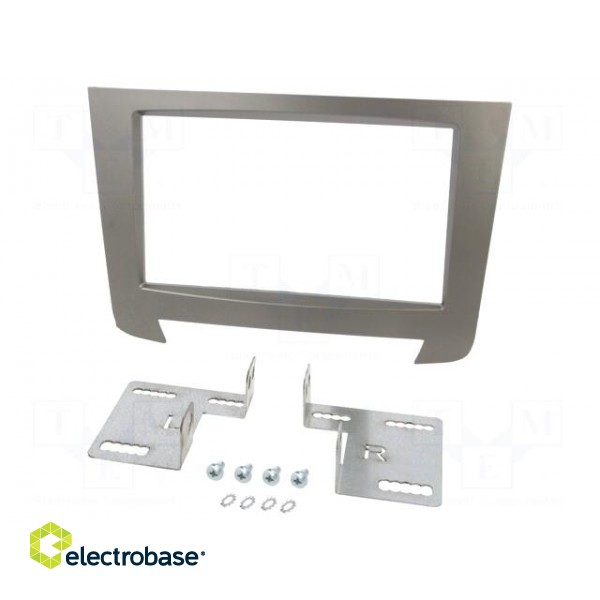 Radio frame | SsangYong | 2 DIN | silver image 1