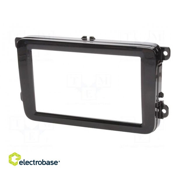 Radio mounting frame | VW | 2 DIN | black gloss image 2