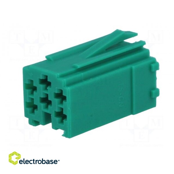 Connector housing | plug | Mini ISO | PIN: 6 | green image 2