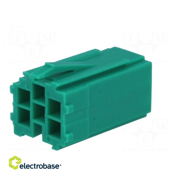 Connector housing | plug | Mini ISO | PIN: 6 | green image 6