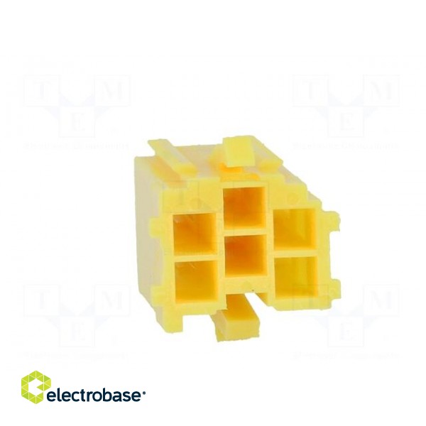 Connector housing | plug | Mini ISO | PIN: 6 | yellow image 5