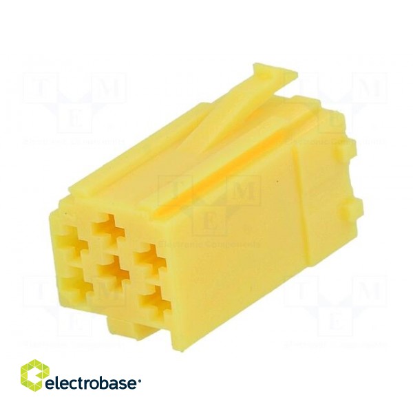 Connector housing | plug | mini ISO | PIN: 6 | yellow | 331444,331450 image 1