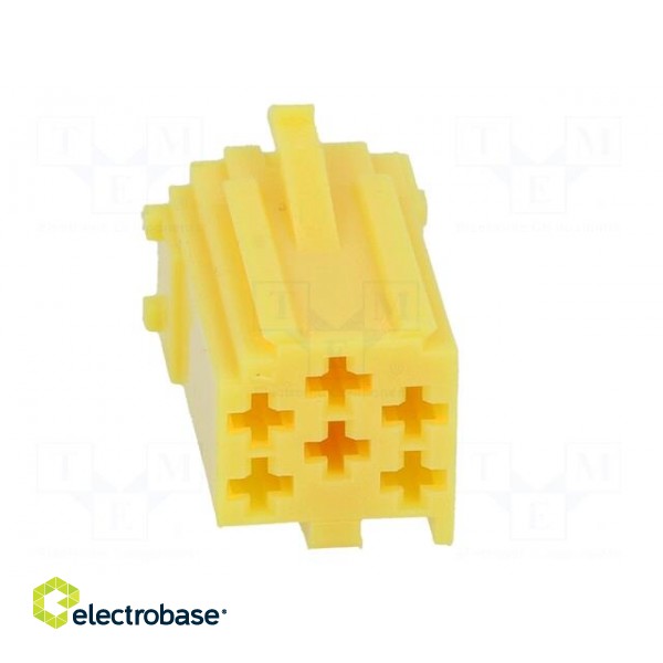 Connector housing | plug | Mini ISO | PIN: 6 | yellow image 9