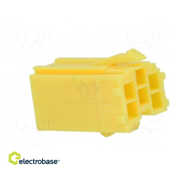 Connector housing | plug | Mini ISO | PIN: 6 | yellow image 4