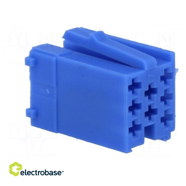 Connector housing | plug | Mini ISO | PIN: 8 | blue | Works with: 331444 фото 8