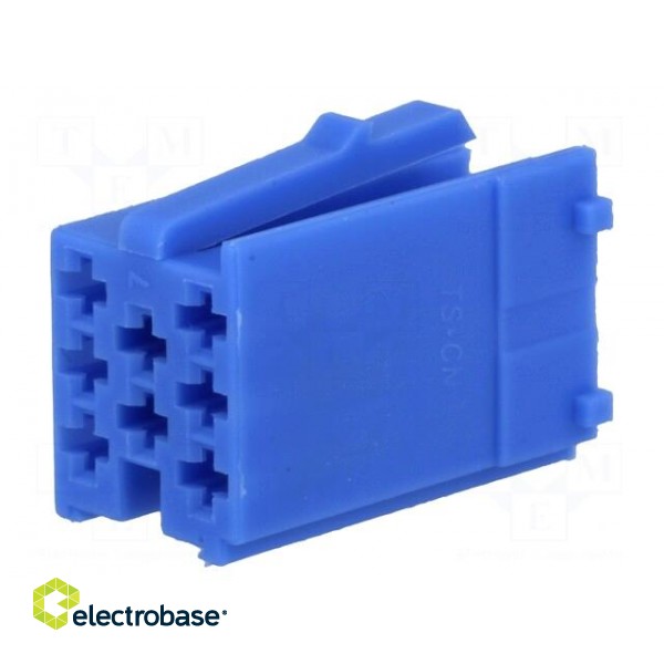 Connector housing | plug | Mini ISO | PIN: 8 | blue | Works with: 331444 image 1