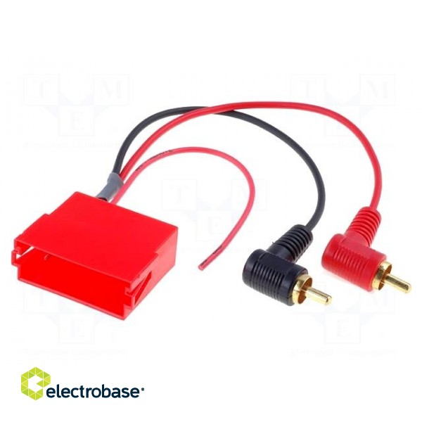 Adapter | ISO mini socket,RCA plug x2