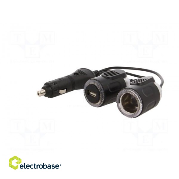Automotive power supply | USB A socket,car lighter socket x1 paveikslėlis 2