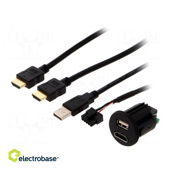 USB power supply | HDMI socket | Sup.volt: 12VDC | 5V/1A | 2m image 1