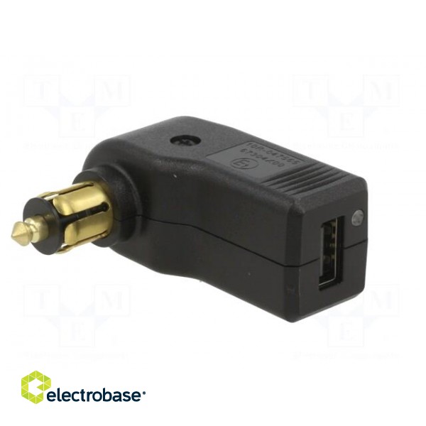 USB power supply | USB A socket | 16A | Sup.volt: 12÷24VDC | black paveikslėlis 4