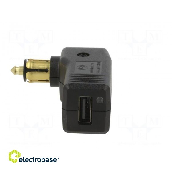 USB power supply | USB A socket | 16A | Sup.volt: 12÷24VDC | black paveikslėlis 5