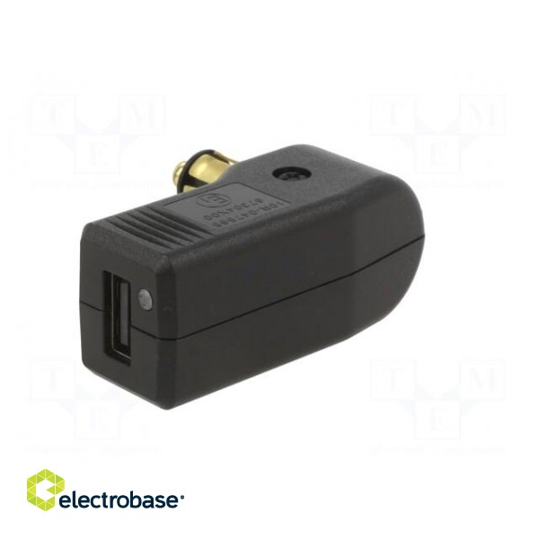 USB power supply | USB A socket | 16A | Sup.volt: 12÷24VDC | black paveikslėlis 6