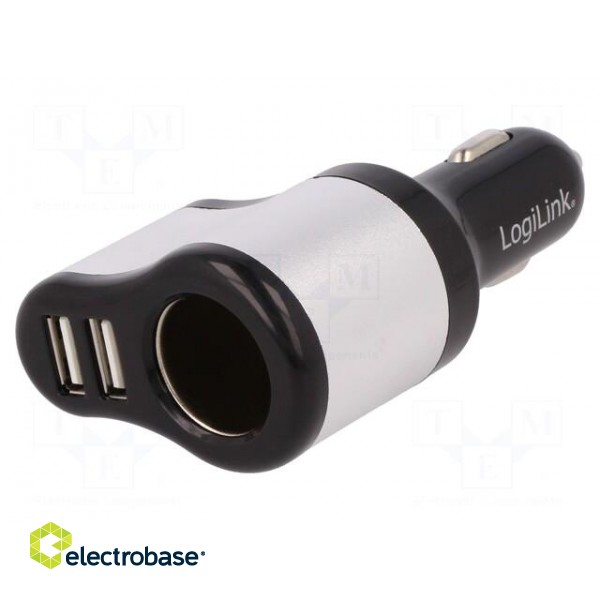 USB power supply | car lighter socket x1,USB A socket x2 image 1