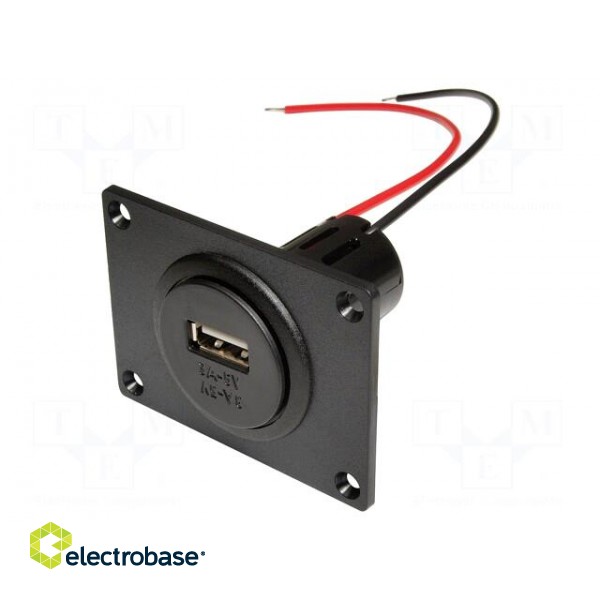 Automotive power supply | USB A socket | 3A | Sup.volt: 12÷24VDC image 1