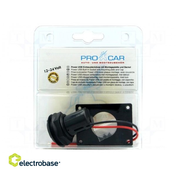 Automotive power supply | USB A socket | 3A | Sup.volt: 12÷24VDC paveikslėlis 2