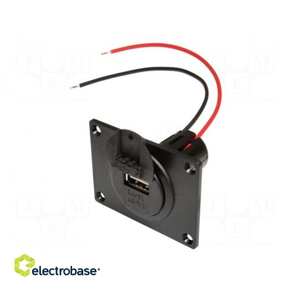 Automotive power supply | USB A socket | 3A | Sup.volt: 12÷24VDC paveikslėlis 1