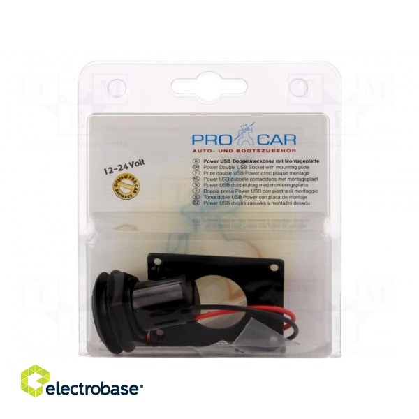 Automotive power supply | USB A socket x2 | 5A | Sup.volt: 12÷24VDC paveikslėlis 2