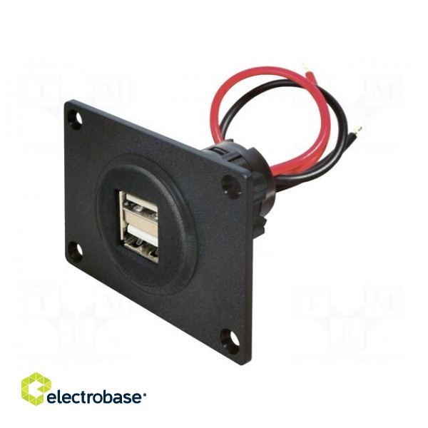 Automotive power supply | USB A socket x2 | 5A | Sup.volt: 12÷24VDC image 1
