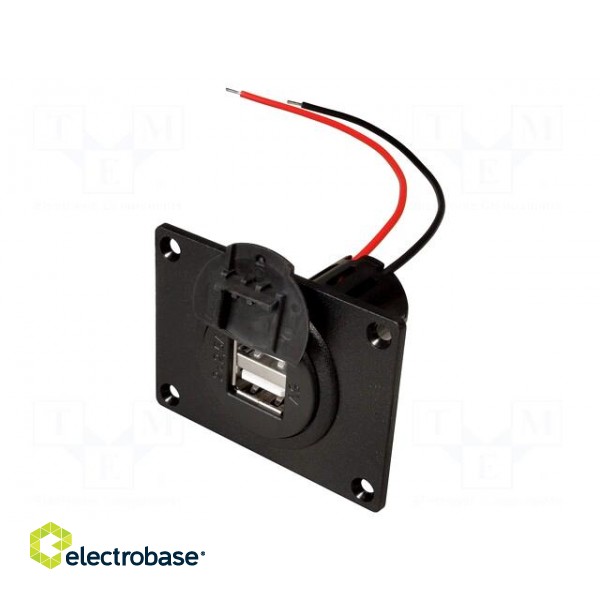 Automotive power supply | USB A socket x2 | 5A | Sup.volt: 12÷24VDC paveikslėlis 1