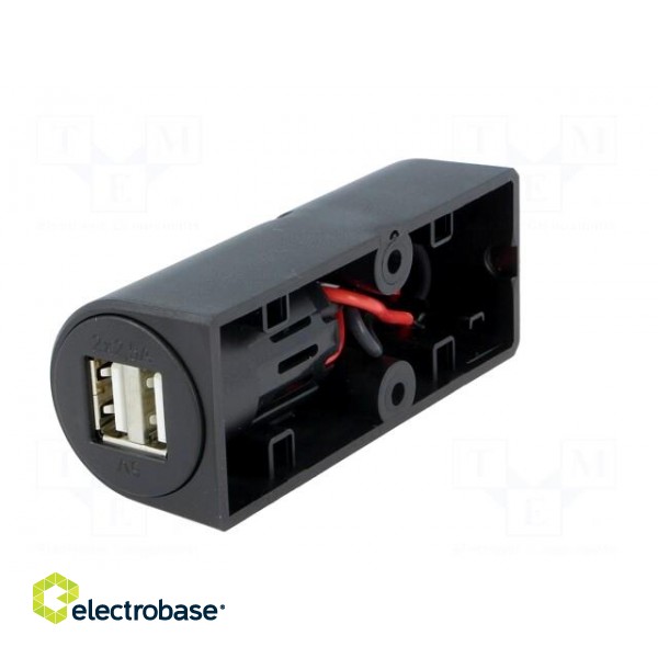 USB power supply | USB A socket x2 | Inom: 5A | Sup.volt: 12÷24VDC image 3