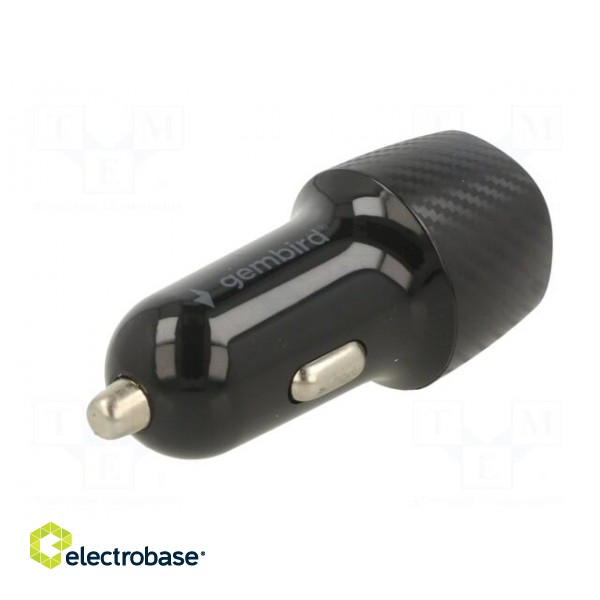 USB power supply | USB A socket x2 | Sup.volt: 12÷24VDC | black image 2