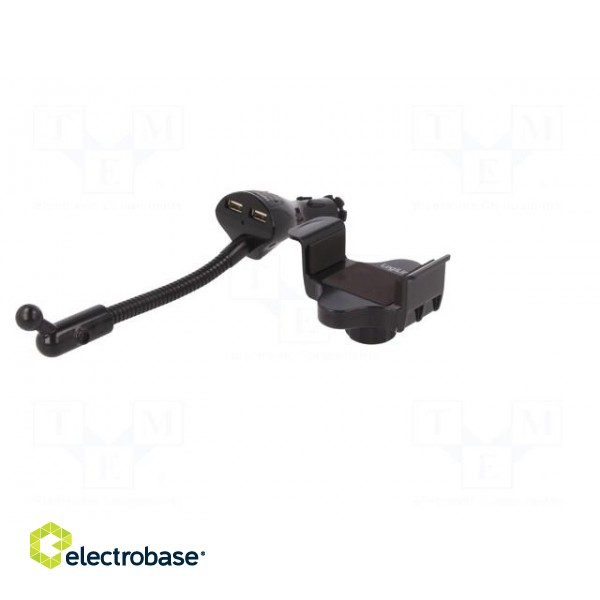 Car holder | black | 5V/3.1A | Features: with smartphone holder image 2
