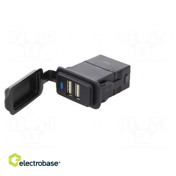 USB power supply | USB A socket x2 | Sup.volt: 12÷24VDC | 5V/2.4A image 2