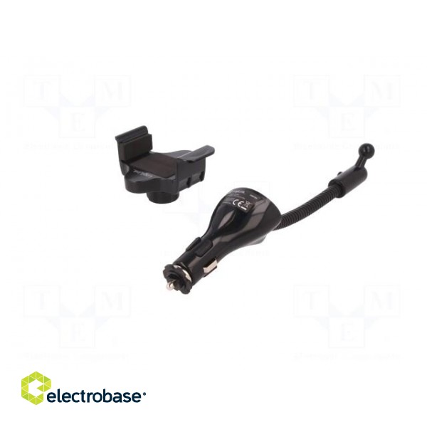Car holder | black | 5V/3.1A | Features: with smartphone holder image 6