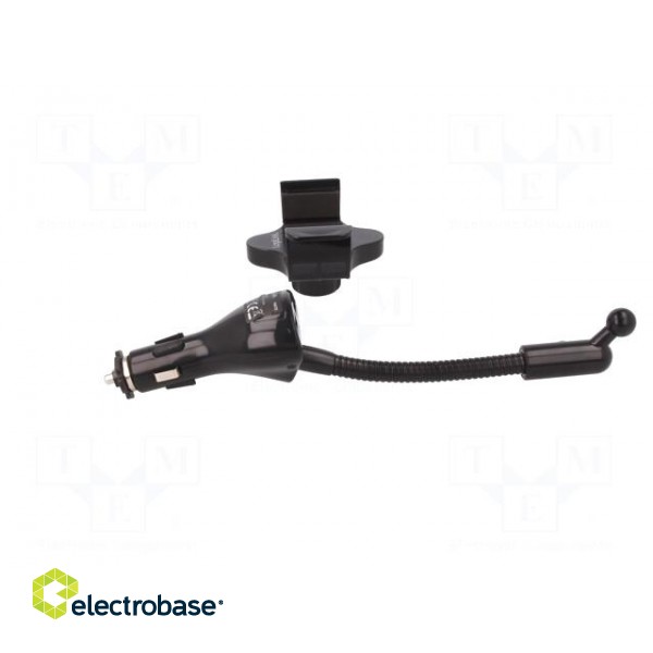Car holder | black | 5V/3.1A | Features: with smartphone holder image 7
